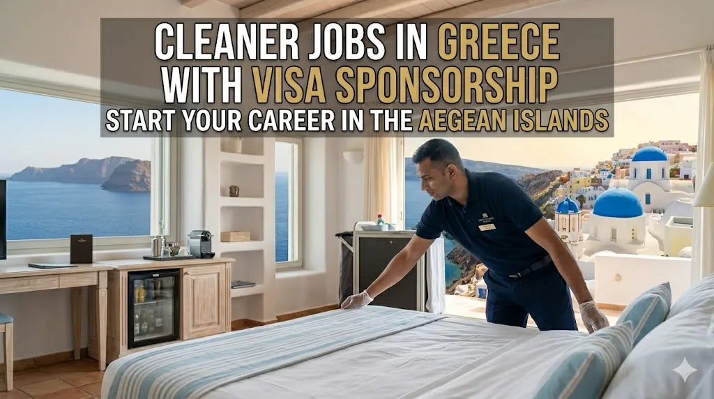 Cleaner Jobs in Greece with Visa Sponsorship
