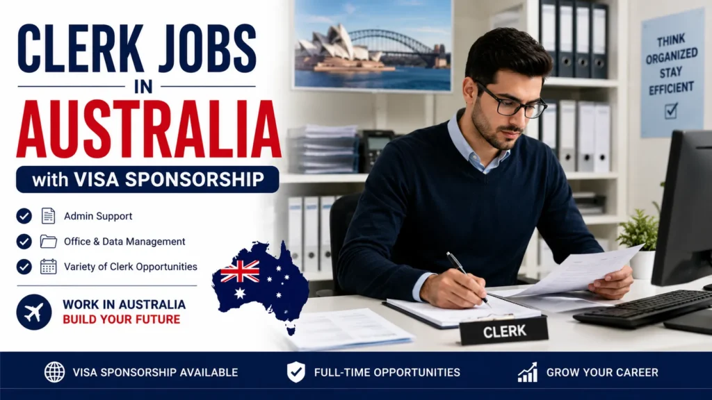 Clerk Jobs in Australia with Visa Sponsorship