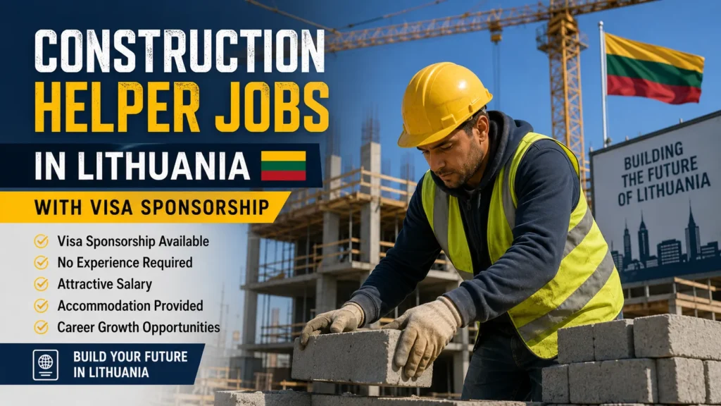 Construction Helper Jobs in Lithuania with Visa Sponsorship 2026