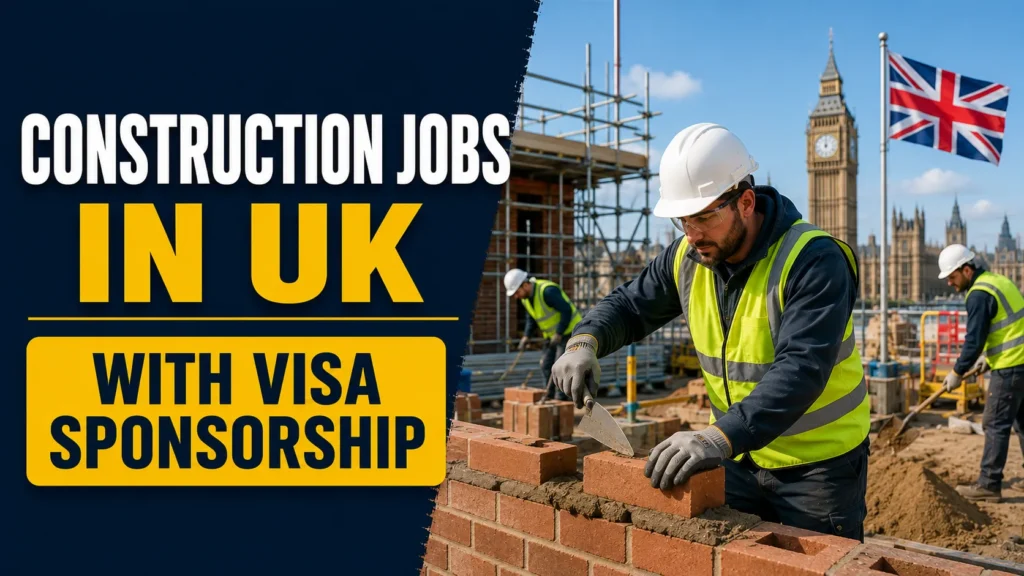 Construction Jobs in UK with Visa Sponsorship 2026