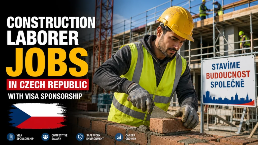 Construction Laborer Jobs in Czech Republic with Visa Sponsorship