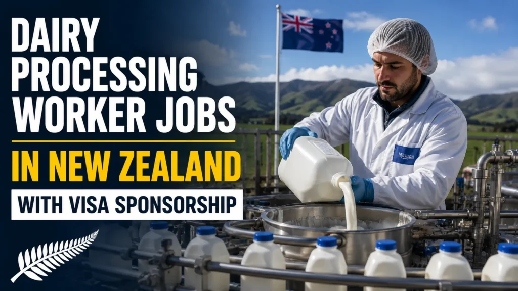 Dairy Processing Worker Jobs in New Zealand with Visa Sponsorship