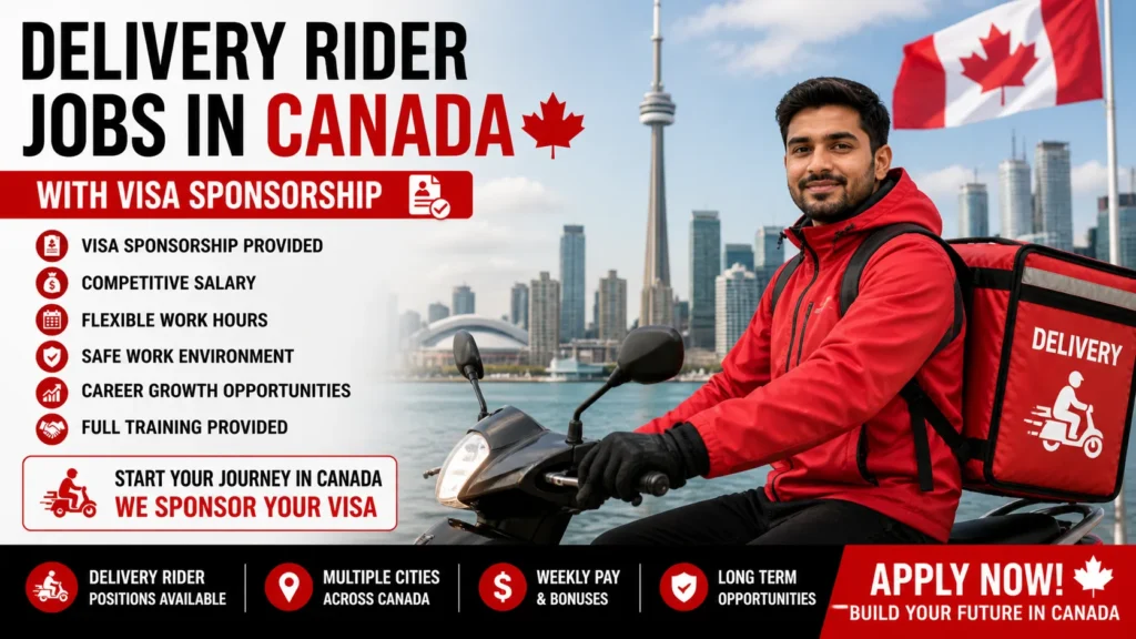 Delivery Rider Jobs in Canada with Visa Sponsorship
