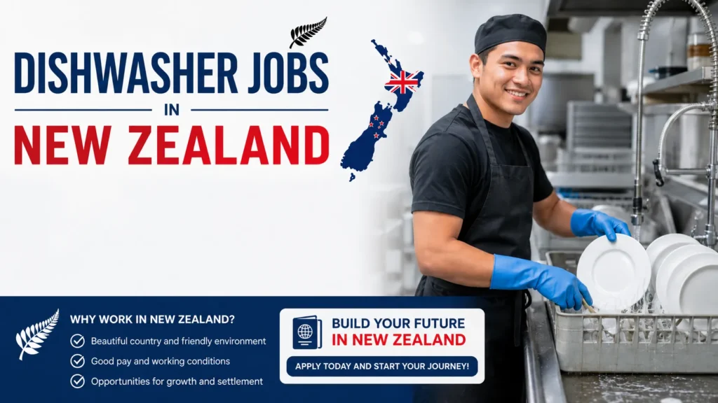 Dishwasher Jobs in New Zealand with Visa Sponsorship