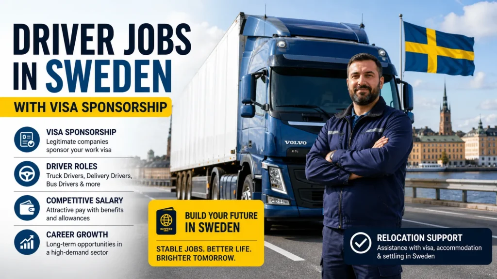 Driver Jobs in Sweden with Visa Sponsorship 2026