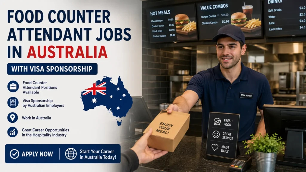 Food Counter Attendant Jobs in Australia with Visa Sponsorship 2026