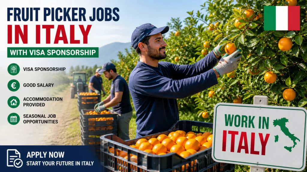 Fruit Picker Jobs in Italy with Visa Sponsorship