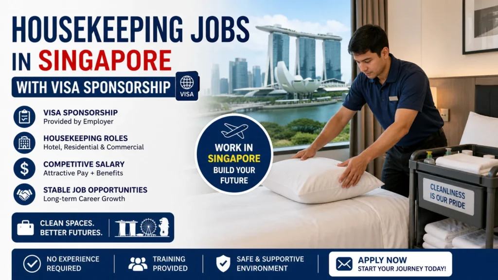Housekeeping Jobs in Singapore with Visa Sponsorship 2026