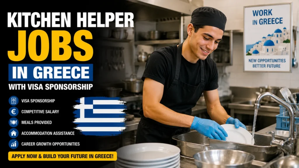 Kitchen Helper Jobs in Greece with Visa Sponsorship