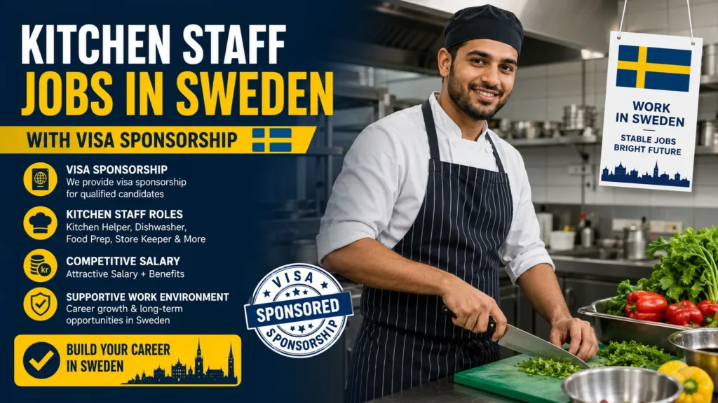 Kitchen Staff Jobs in Sweden with Visa Sponsorship 2026