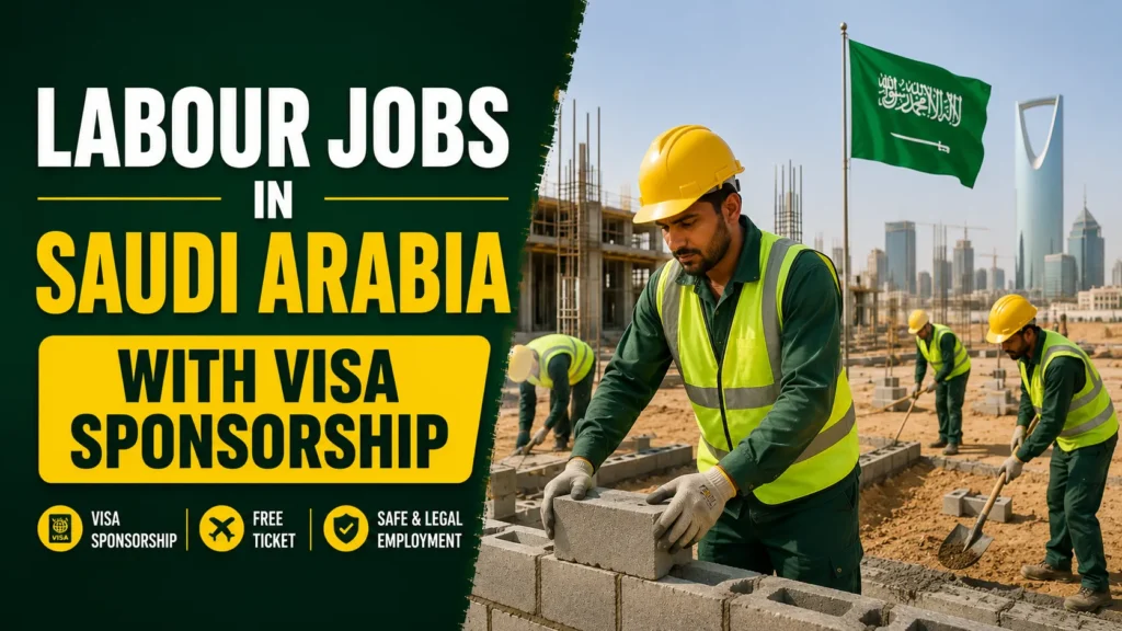 Labour Jobs in Saudi Arabia with Visa Sponsorship 2026
