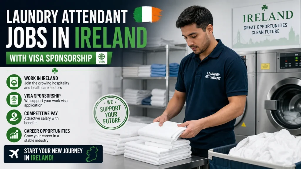 Laundry Attendant Jobs in Ireland with Visa Sponsorship 2026