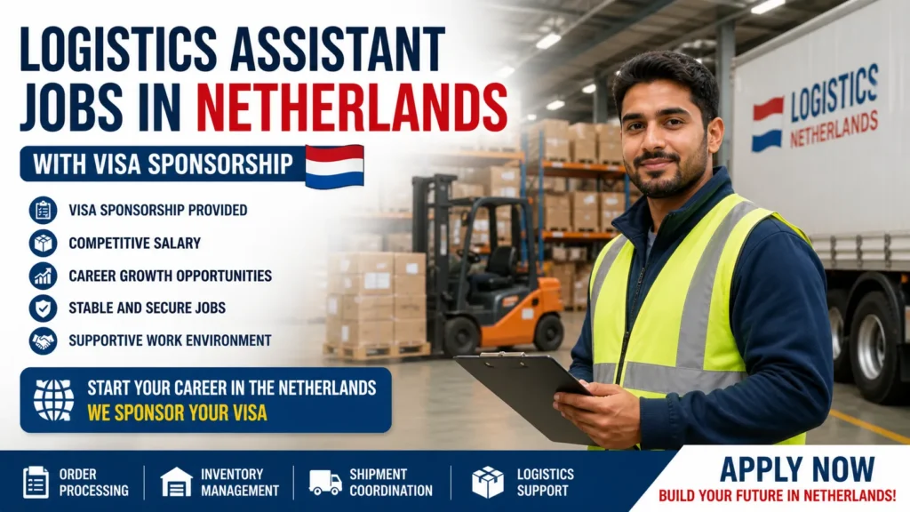Logistics Assistant Jobs in Netherlands with Visa Sponsorship