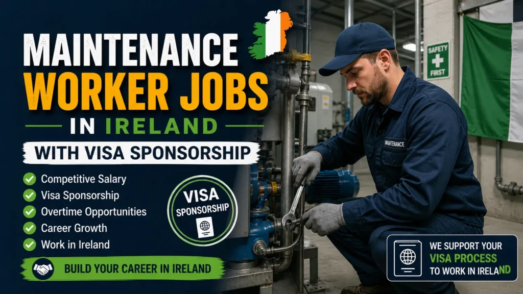 Maintenance Worker Jobs in Ireland with Visa Sponsorship