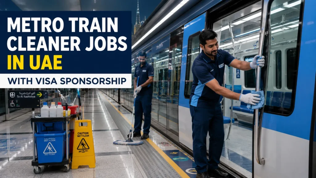Metro Train Cleaner Jobs in UAE with Visa Sponsorship