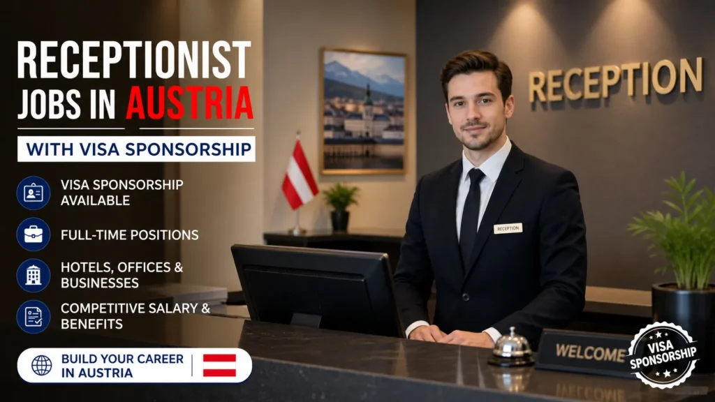 Receptionist Jobs in Austria with Visa Sponsorship