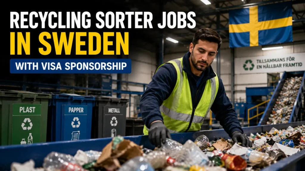 Recycling Sorter Jobs in Sweden with Visa Sponsorship 2026