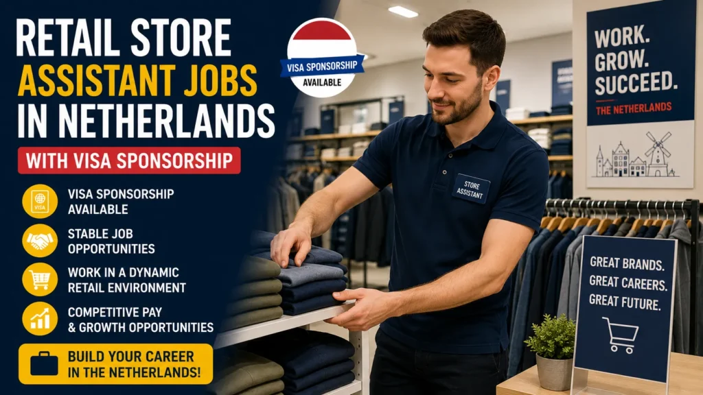 Retail Store Assistant Jobs in Netherlands with Visa Sponsorship 2026