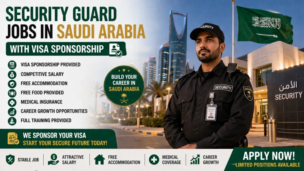 Security Guard Jobs in Saudi Arabia with Visa Sponsorship 2026