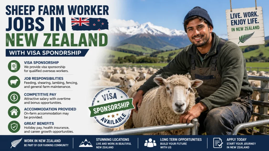 Sheep Farm Worker Jobs in New Zealand with Visa Sponsorship