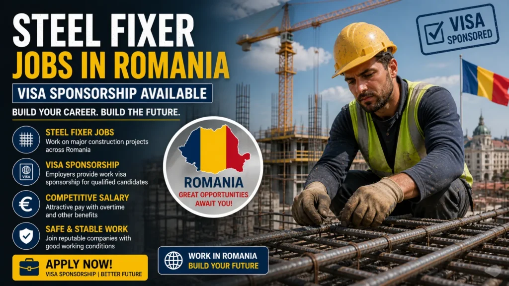 Steel Fixer Jobs in Romania with Visa Sponsorship 2026