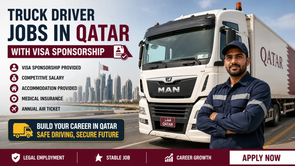 Truck Driver Jobs in Qatar with Visa Sponsorship 2026