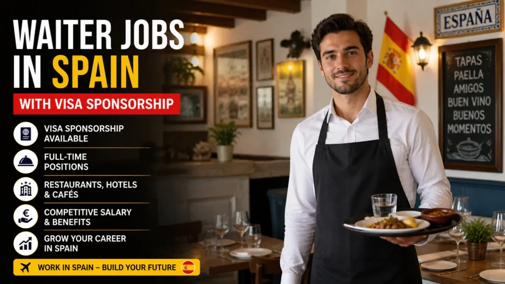 Waiter Jobs in Spain with Visa Sponsorship