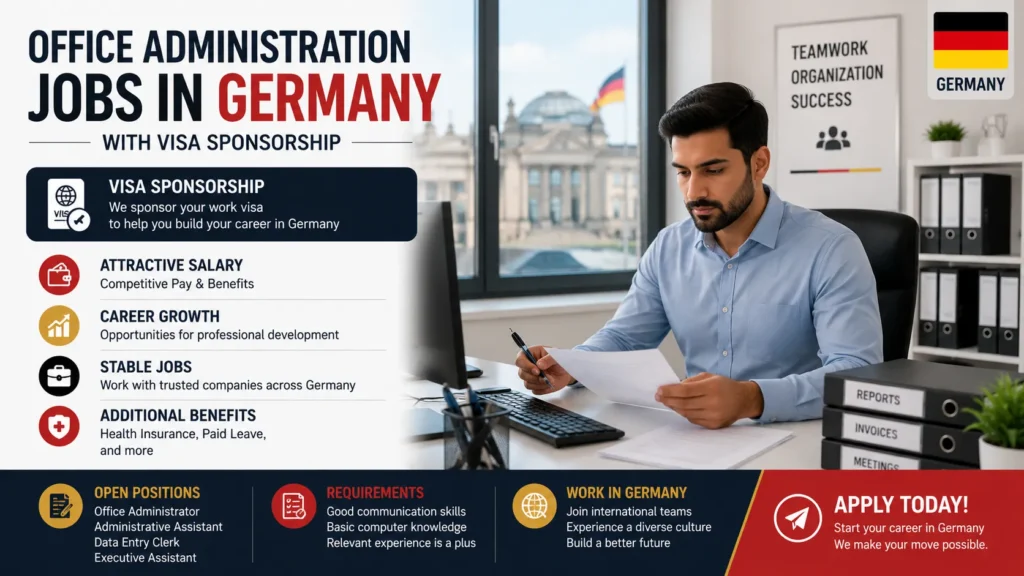 office administration jobs in Germany with Visa Sponsorship