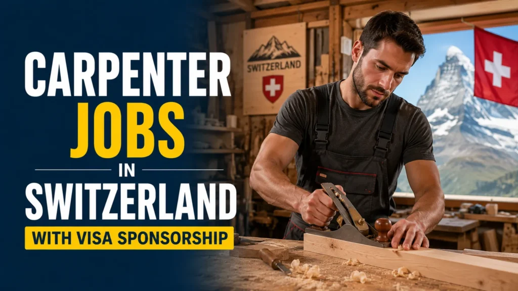 Carpenter Jobs in Switzerland with Visa Sponsorship.