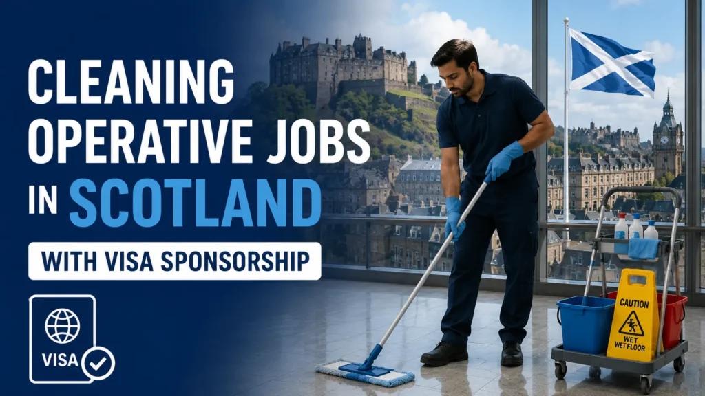 Cleaning Operative Jobs in Scotland with Visa Sponsorship