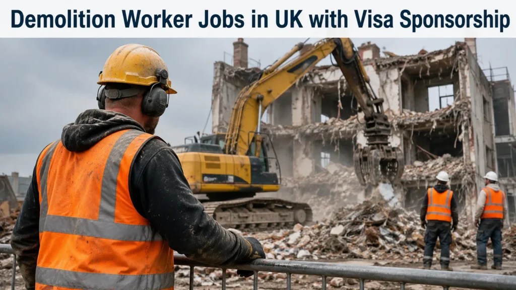 Demolition Worker Jobs in UK with Visa Sponsorship
