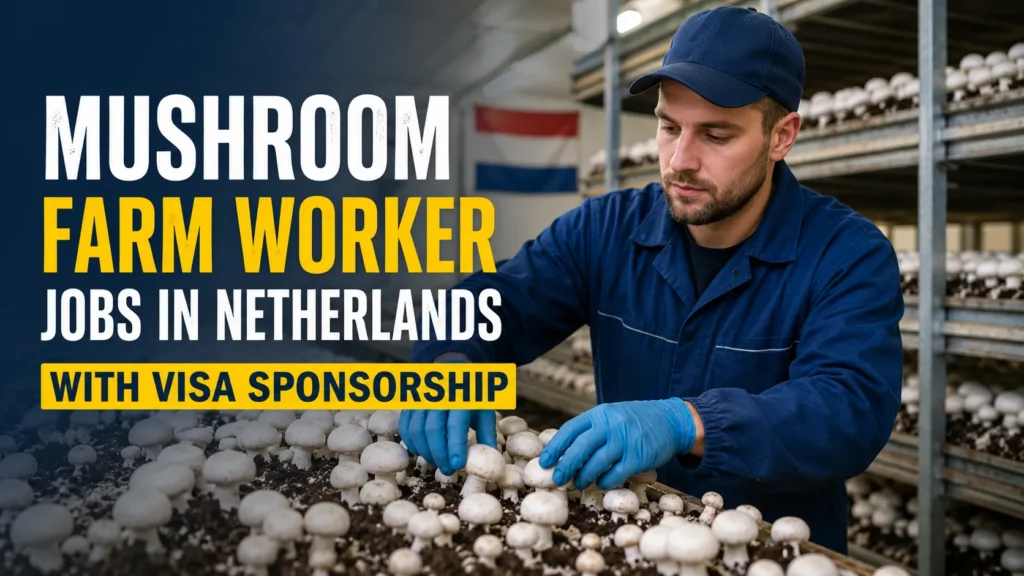 Mushroom Farm Worker Jobs in Netherlands with Visa Sponsorship.