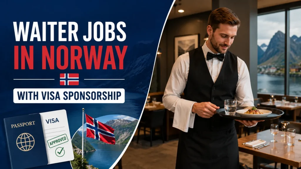 Waiter Jobs in Norway with Visa Sponsorship