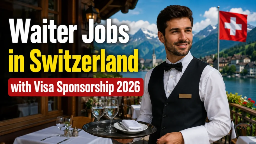 Waiter Jobs in Switzerland with Visa Sponsorship 2026