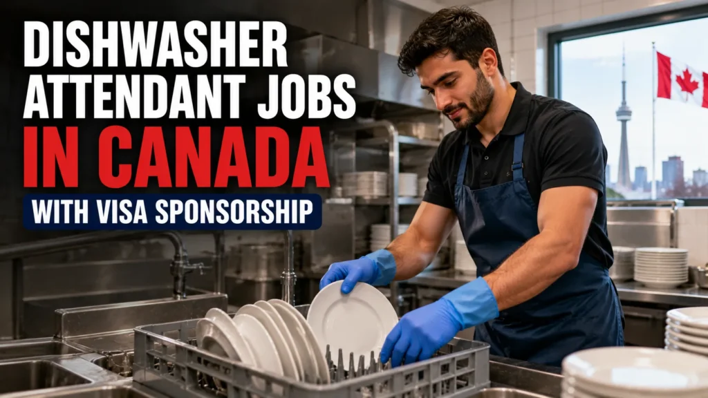 Dishwasher Attendant Jobs in Canada with Visa Sponsorship.