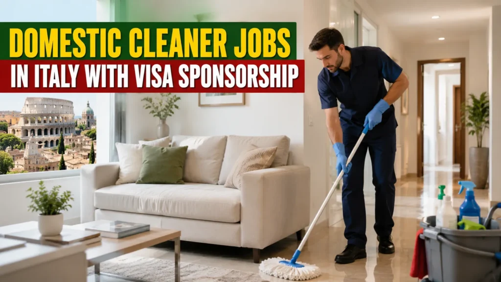 Domestic Cleaner Jobs in Italy with Visa Sponsorship