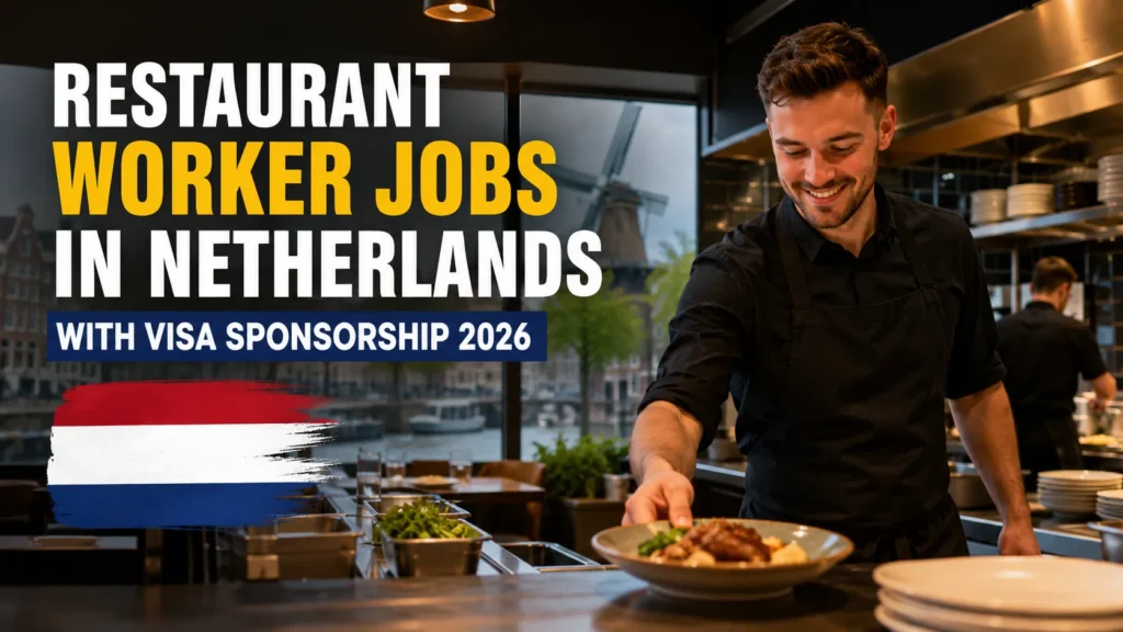 Restaurant Worker Jobs in Netherlands with Visa Sponsorship 2026.