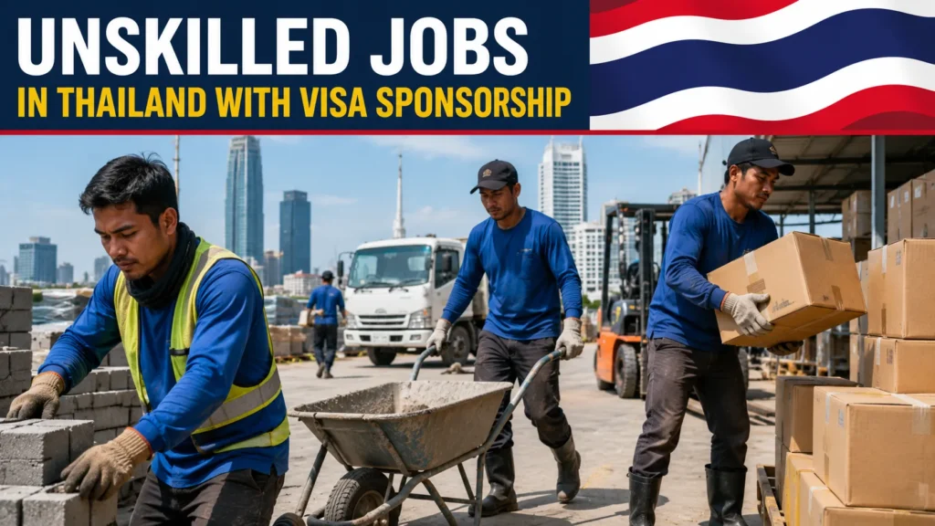 Unskilled Jobs in Thailand with Visa Sponsorship