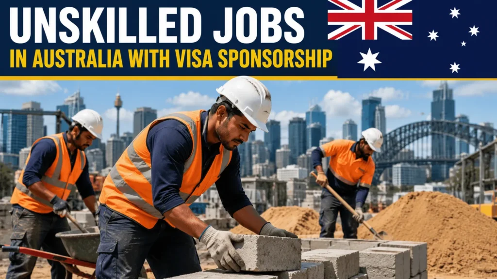 Unskilled Jobs in Australia with Visa Sponsorship