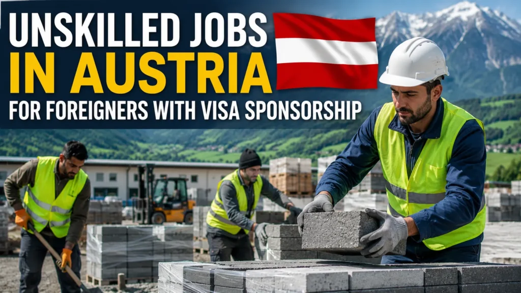 Unskilled Jobs in Austria for Foreigners with Visa Sponsorship