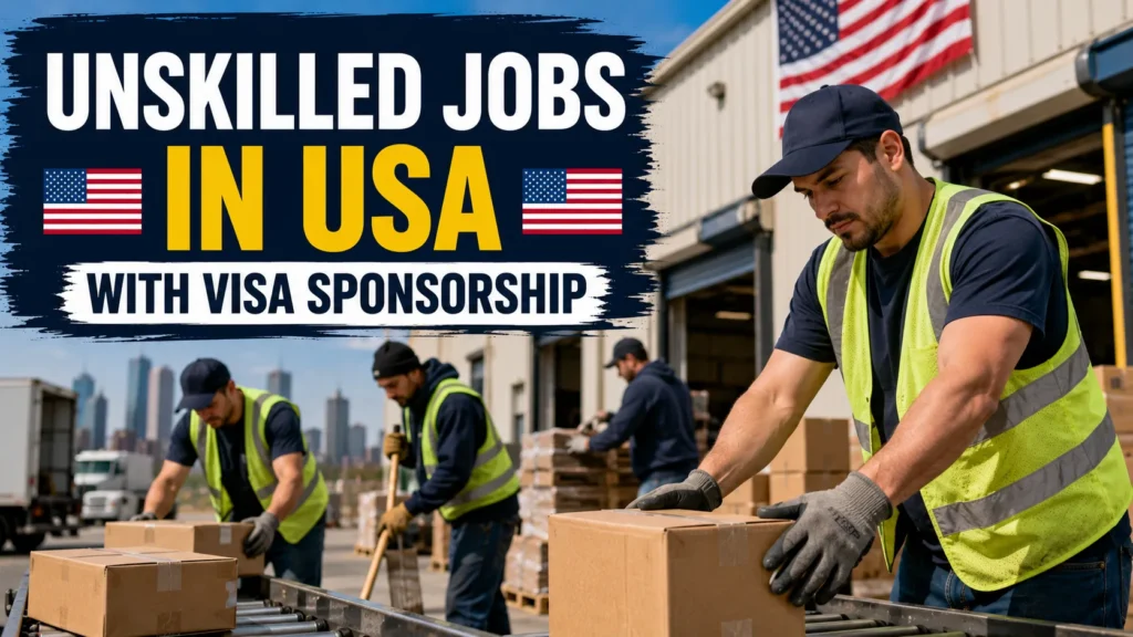 Unskilled Jobs in USA with Visa Sponsorship