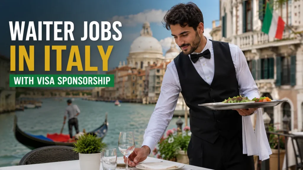 Waiter Jobs in Italy with Visa Sponsorship