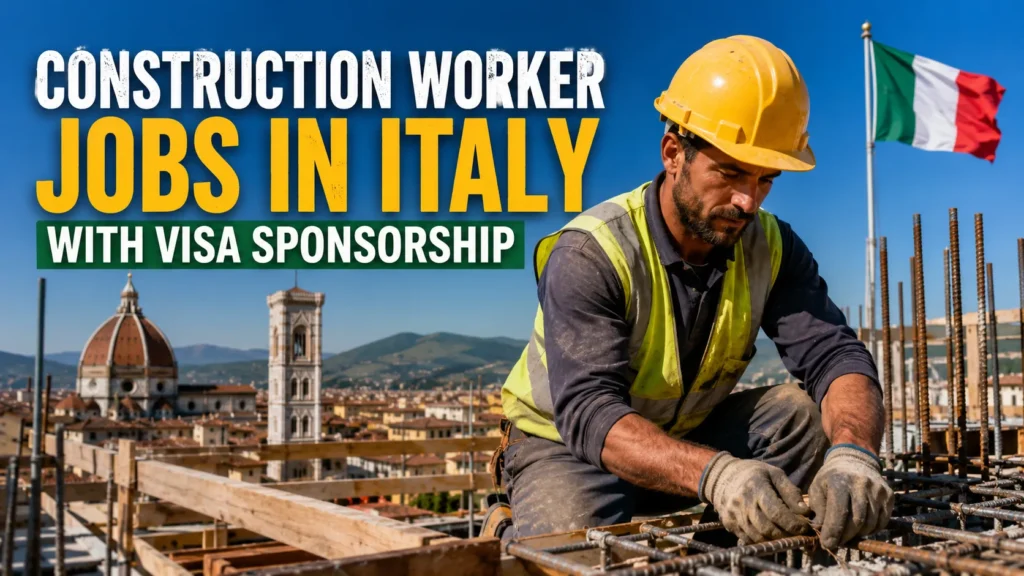 Construction Worker Jobs in Italy with Visa Sponsorship