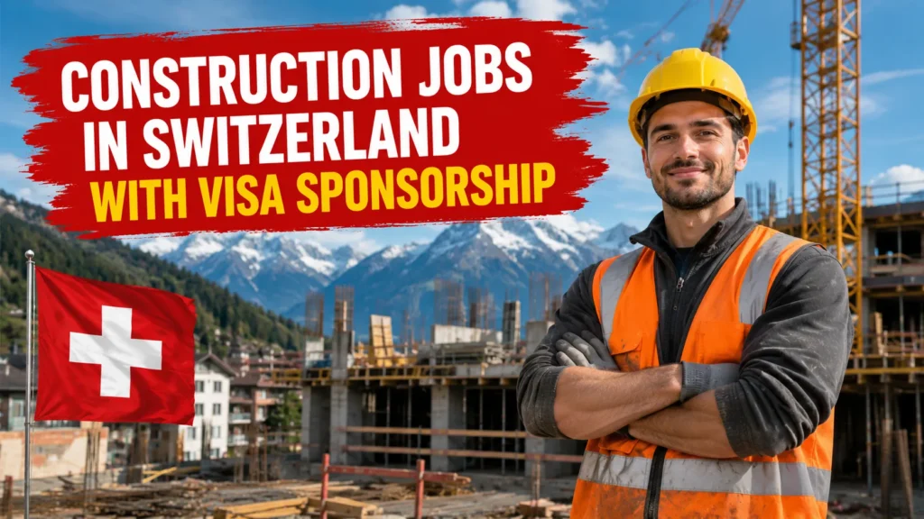 Construction Jobs in Switzerland with Visa Sponsorship.